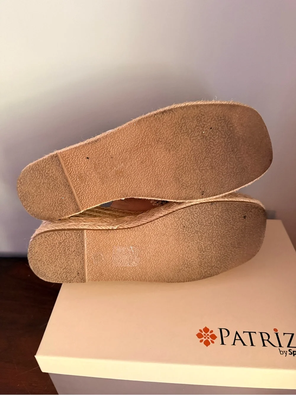 Patrizia Evolet blush multi. 8 1/2. Patchwork blush white black. Worn once